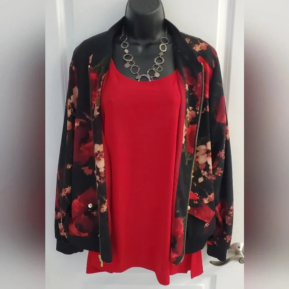 Susan Graver Floral Bomber Jacket - Picture 8 of 8